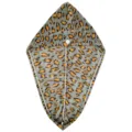 Microfiber leopard print quick dry hair towel wrap cap with button for women daily use - 65cm*25cm / Green