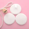 Reusable bamboo cotton makeup remover pads round facial cleansing wipes soft eco-friendly set - 12*12 / White