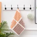 Verdicktes reines Baumwollbadetuch, weiches orange-braunes geometrisches Gittermuster Gesichtstuch. - 35*75cm / Drei-Balken Braun