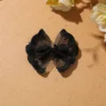 Black lace bow accessory for hair clip, shoe flower or DIY craft fashion decoration. - Style 1 Bowknot / Black