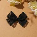 Zwarte kanten strik haarspeld DIY accessoire, elegante balletstijl voor kleding enschoenen. - Stijl 5 Strik / Zwart