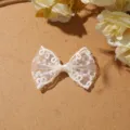 White lace bow detail, perfect for DIY hair clips, shoe charms, and fashion accessories. - Style 2 Bowknot / White