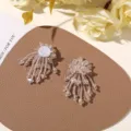 Sweet candy color beaded tassel DIY accessories for earrings, hair pins and shoe charms. - Flower Tassel / 1 Piece/Pack / Light Coffee