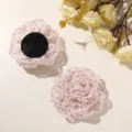 Sheer dot mesh rose flower DIY hair accessory decorative patch apparel craft supply detail view - L / Pink