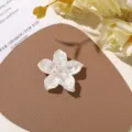 Pearl crystal flower patch detail, exquisite jewelry accessory for DIY earrings and hair clips. - Star Five-Petal Style (Transparent Core)