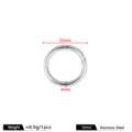 Stainless steel round spring ring 35mm snap hook DIY jewelry clasp silver metal buckle. - Round Spring Clasp / 35mm / Steel