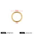 Stainless Steel Round Spring Ring Clasp 35mm 4mm DIY Jewelry Bag Connection Buckle - Round Spring Clasp / 35mm / 18K Gold