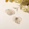 Detailed close-up of delicate mesh flower DIY accessories with sparkling rhinestone, perfect. - One Piece / Light Coffee