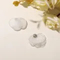 Detail close-up of white sheer mesh flower DIY craft accessories featuring delicate layered petals. - One Piece / Clear White