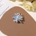 Handmade blue beaded flower DIY accessory, perfect for earrings, brooches and hair clips. - No.18 3D Flower Style (A89-3-52-56) / 1 Piece / Sea Salt Blue