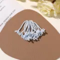 Handmade light blue seed bead flower tassels DIY jewelry accessories for earrings and brooches. - No.23 Tassel Combo Style (A31-3-7-8) / 1 Piece / Sea Salt Blue