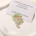 Summer fresh green beaded flower DIY charm for earrings hair clips and clogs shoes accessories. - Style 5 / 1 Piece