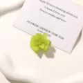 Green resin flower DIY accessory for cute earrings, hairclips, and nice shoe charms. - Style 14 / 1 Piece