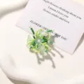 Green beaded flower DIY charms for earrings, hair clips, and shoes, fresh summer accessories. - Style 16 / 1 Piece