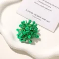 Green beaded flower DIY accessory detail, textured sequin cluster shoe charm and stud decor. - Style 21 / 1 Piece