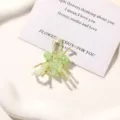 Summer forest green beaded flower DIY accessories, perfect for earrings, hair clips and clogs. - Style 22 / 1 Piece