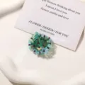 Green beaded flower DIY shoe charm earring hair clip accessory for summer daily wear - Style 6 / 1 Piece