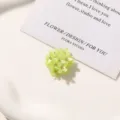 Green beaded flower DIY accessory detail view, fresh floral charm for custom jewelry and shoes. - Style 19 / 1 Piece
