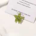 Green beaded flower DIY accessory, perfect for earrings, hairpins, and shoe charms. - Style 28 / 1 Piece