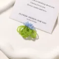 Handcrafted green beaded flower DIY accessory detail view, perfect for summer fashion items. - Style 33 / 1 Piece