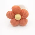Rond de serviette en tissu fait main fleur à 5 pétales orange déco table restaurant - Orange