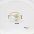 Luxury pearl flower napkin ring wedding table decor metal napkin holder 48mm elegant - Rose Style 3 / Gold
