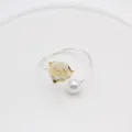 Élégant rond de serviette perle rose pour table de mariage, magnifique objet déco métal or blanc. - Style Rose 2 / Argent