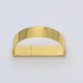 Rond de serviette en metal dore forme D decoration de table pour hotel et fete special - Or