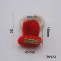Rond de serviette bonnet tricoté Noël avec lettres amour, déco de table festive créative. - Boucle de Serviette Style 2