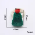 Rond de serviette bonnet de Noël tricoté, jolie décoration de table festive élégante. - Boucle de Serviette Style 3