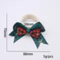 Nœud écossais de Noël élastique à cheveux et rond de serviette décoration de fête 1pc - 2# Rond de Serviette Nœud