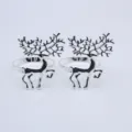 Ensemble de ronds de serviette cerf de Noël en alliage argenté, décoration de table. - Argent