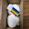 Natürliche weiße Jakobsmuscheln DIY Malerei Bastelset mit 4 bunten Markern für Kinder - Muscheln + 4 Stifte Set / Weiß