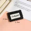 Schwarze spitze bestickter patch lucky girl kleidung abzeichen diy nahen zubehoer 3.5x5.5cm - Stil 3