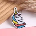 Eenhoorn geborduurde patch DIY schattig dier stof badge opstrijkbaar voor kleding - Stijl 4 (Eenhoorn)