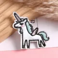 Einhorn Stoffaufnäher DIY Tier Stickerei Patch für handgemachte Schuhe Taschen Kleidung. - Stil 6 (Einhorn)