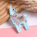 Niedlicher Lama Stickaufnäher DIY Kleidung Zubehör dekorative Applikation Abzeichen für Taschen. - Stil 7 (Alpaka)