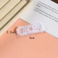 Weisser Spitzenstickerei Aufnaeher Kleiderzubehoer, geraendertes Wellendesign, 6x2.2cm. - Stil 9