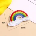 Regenboog wolk geborduurde patch kleurrijk DIY kledingaccessoires voor jassen en tassen - Stijl 10