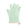 Guante de horno de silicona verde claro con diseño de corazón, guante de cocina resistente. - Verde Menta Modelo A
