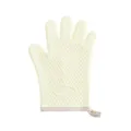 Guante de horno de silicona resistente al calor con textura de corazón para cocina y horno. - Beige Modelo A