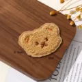 Detail van de schattige bruine berenborduurpatch, pluizige DIY-accessoire voor kleding. - Stijl 3