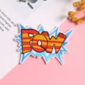 POW stripstijl geborduurde patch voor DIY kleding jeans decoratieve badge accessoire - Stijl 2 (POW)