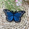 Blauer Schmetterling Bestickt Aufnäher für DIY Kleidung Taschen und Zubehör Applikation. - Stil 2