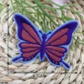 Bestickter Schmetterling Stoffaufnäher DIY Bekleidung Zubehör Deko Patch Größe 5x6.7cm - Stil 3