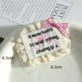 Kant geborduurde patch applicatie met roze strik voor kleding decoratie DIY 8.3cm - Roze Geblokte Strik Stijl
