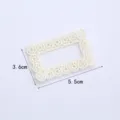 White lace patch embroidered mesh fabric DIY clothing accessories applique 5.5x3.6cm - Style Two (5.5x3.6cm)