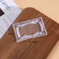 White mesh lace patch detail shot, delicate embroidery floral pattern for DIY garment accessories. - Style One (6.5x4cm)