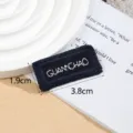 Woven cloth label embroidery patch DIY handmade garment accessory detail 3.8x1.9cm. - GUANCHAO / Blue