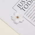 Witte kersenbloesem borduurwerk patch DIY decoratieve stoffen applicatie voor kleding ambachten. - Witte Bloem
